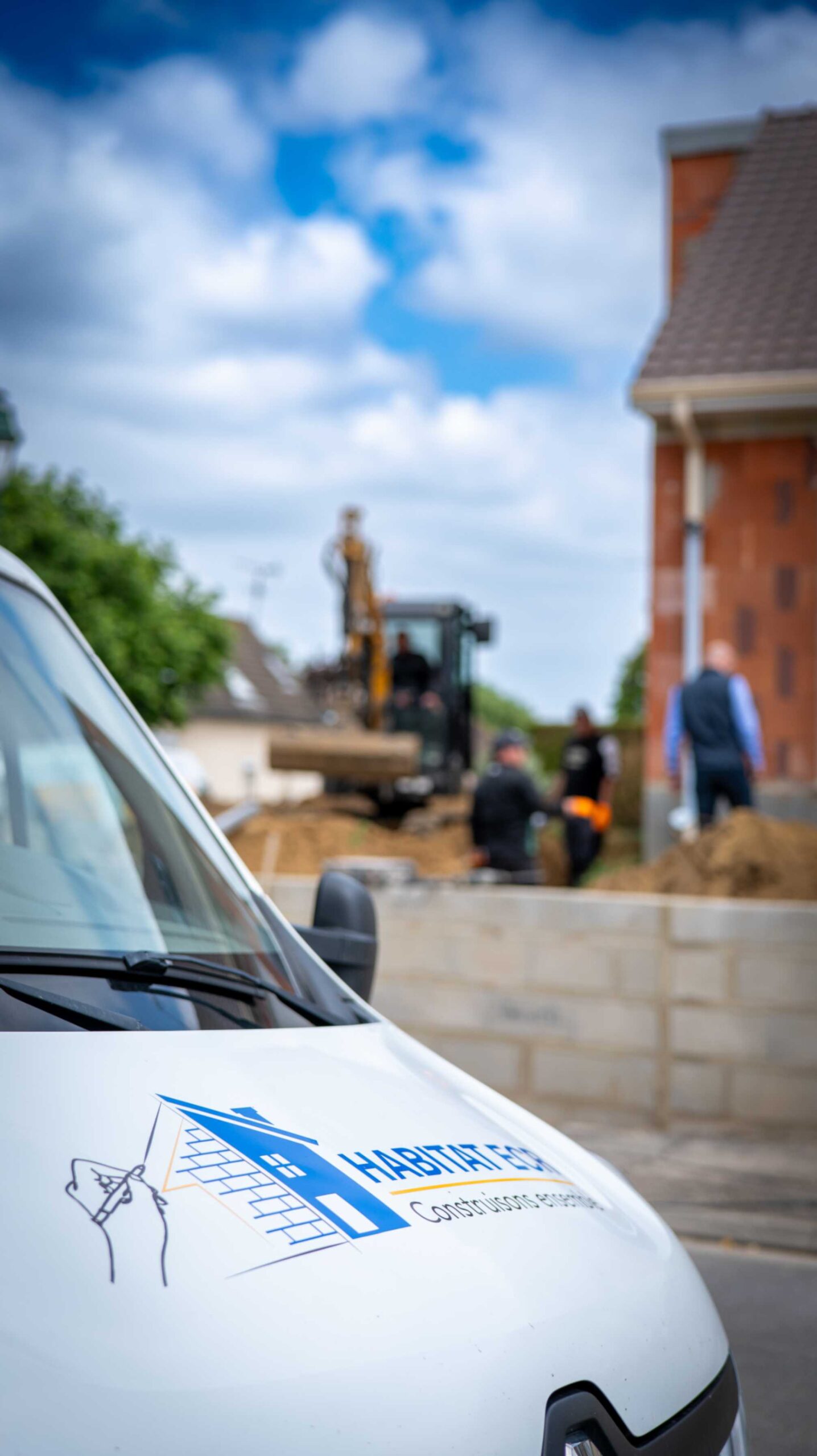 Travaux d'agrandissement de maison en briques par l’équipe Habitat ECR à Le Meux